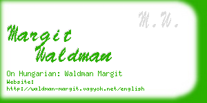 margit waldman business card